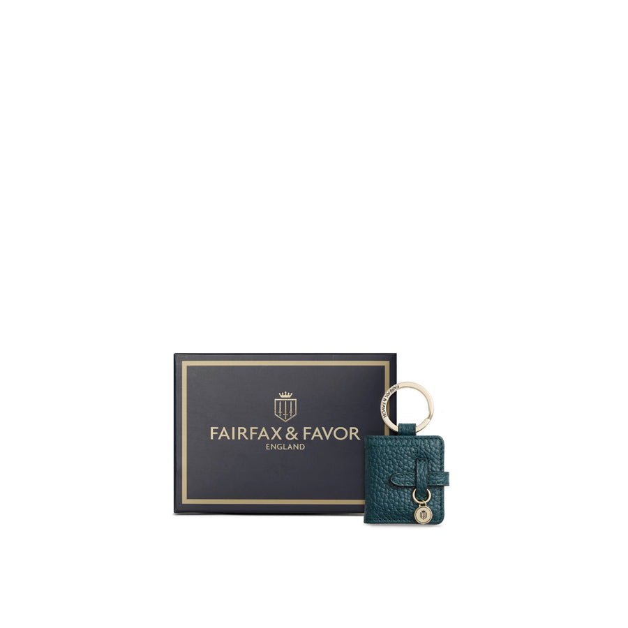 Key Ring - Photo Holder Key Ring - Teal Leather