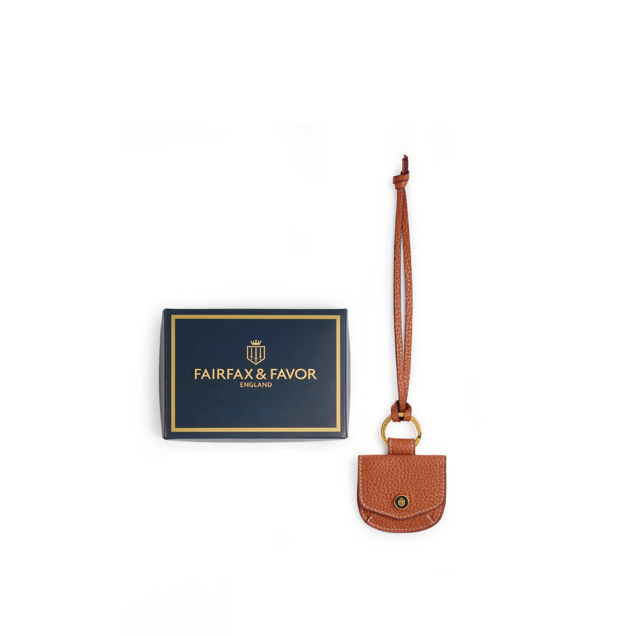 Bag Charm - Purse Bag Charm - Orange Leather