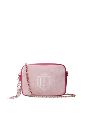 The Finsbury - Women's Crossbody Bag - Pink Suede