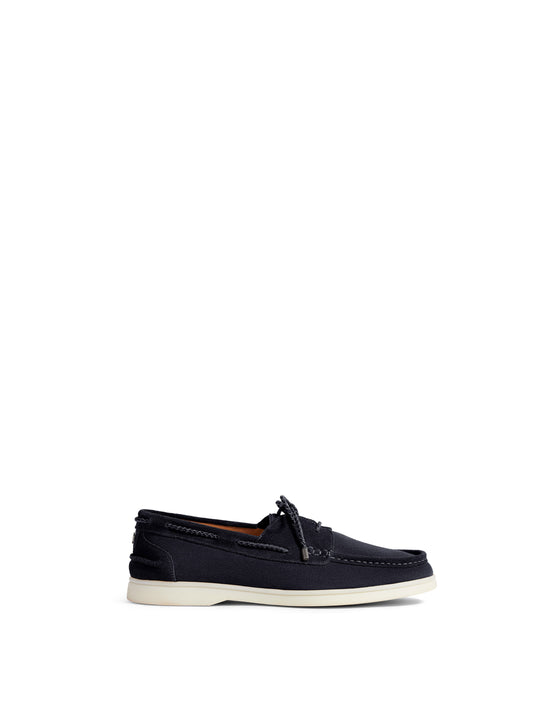 Wells Men's Deck Shoes Navy Suede Fairfax Favor - Main Image