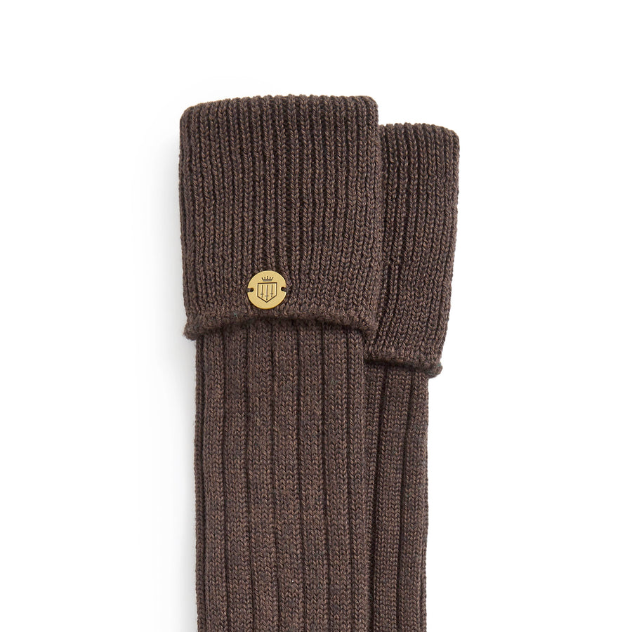 Merino Knee High Socks - Knee High Merino Sock - Chocolate