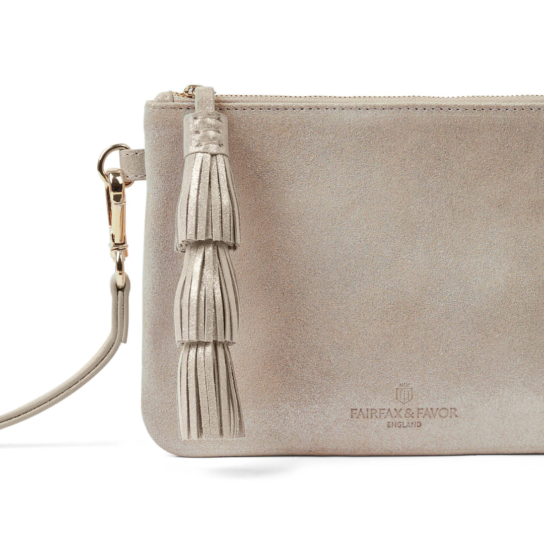 Wristlet - Champagne Suede - SLGs