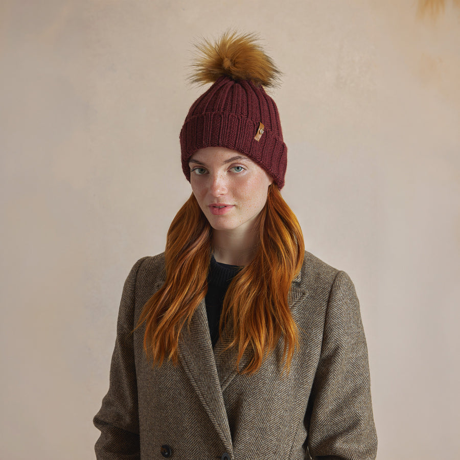 Signature Bobble Hat - Women's Bobble Hat - Port