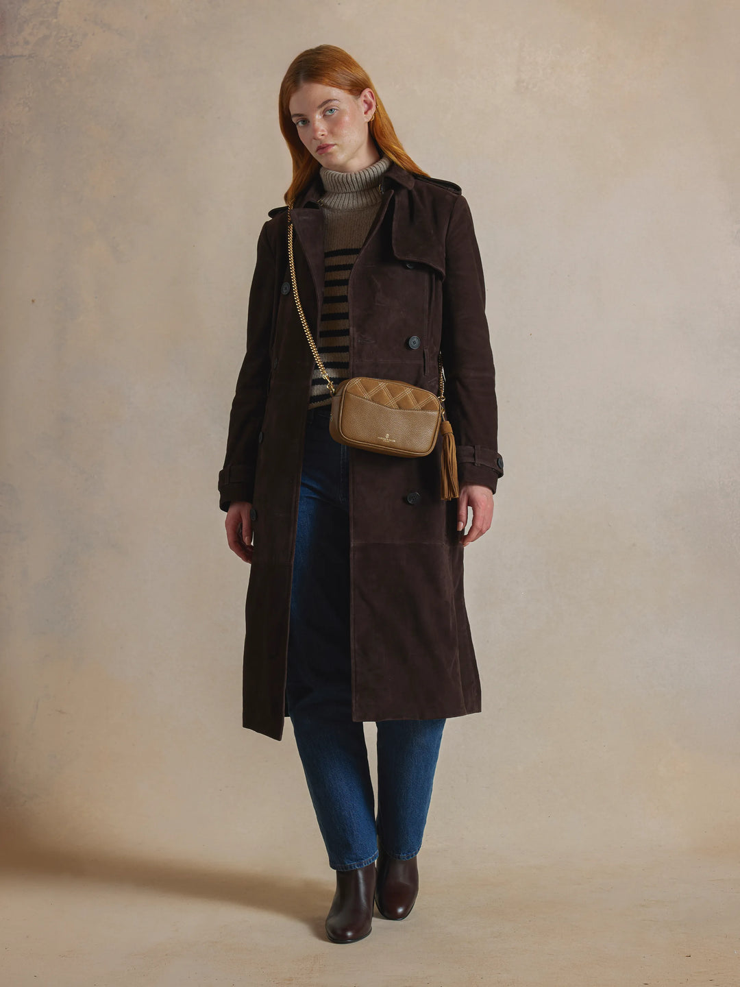 Farnham - Quilted Tan Suede - Bags