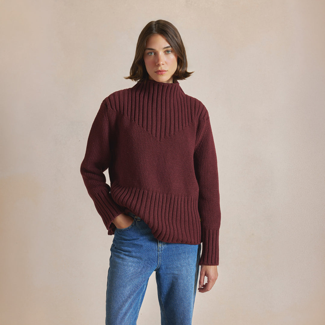 Hattie Jumper - Port - Knitwear