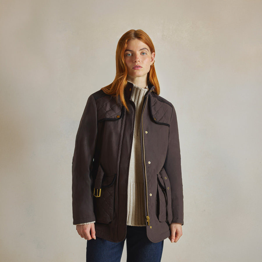 Isla - Isla Wax Jacket - Walnut