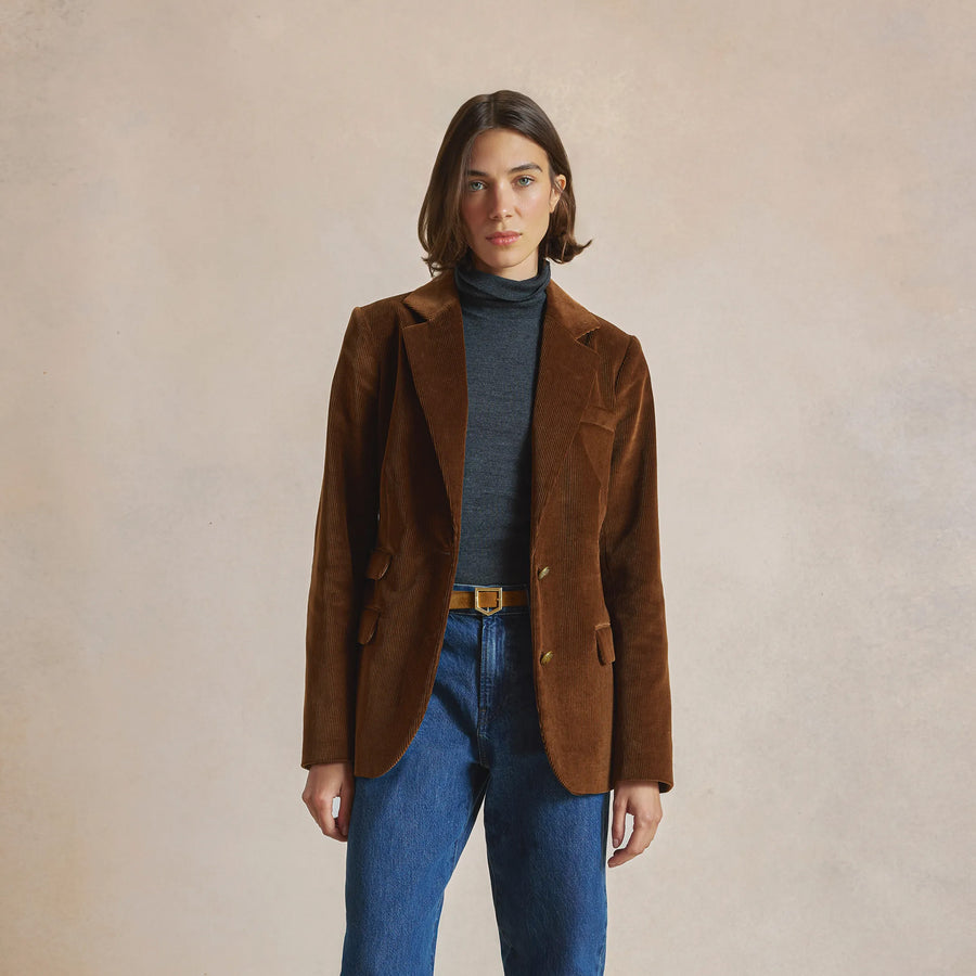 Josie - Josie Blazer - Tan Cord