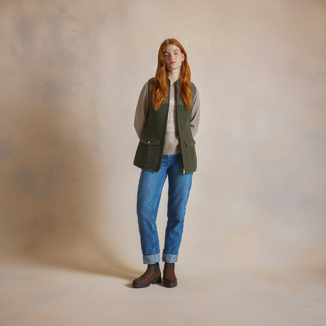 Lorna Quilted Gilet - Khaki - Jackets