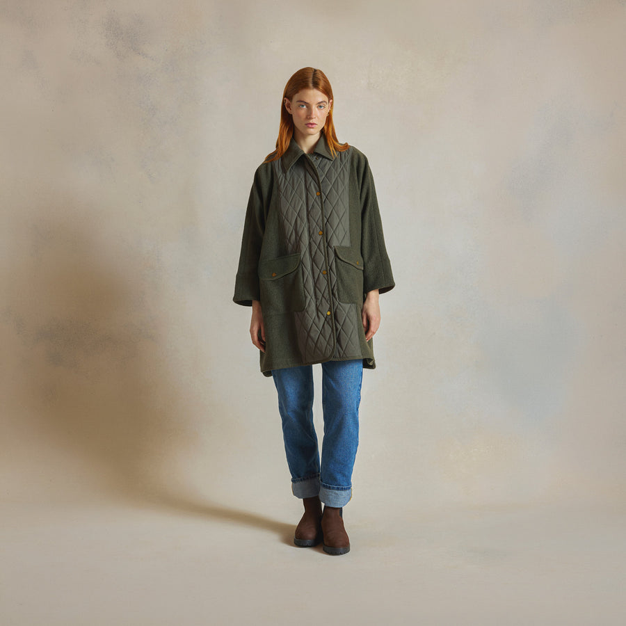 Lorna - Lorna Quilted Cape - Khaki