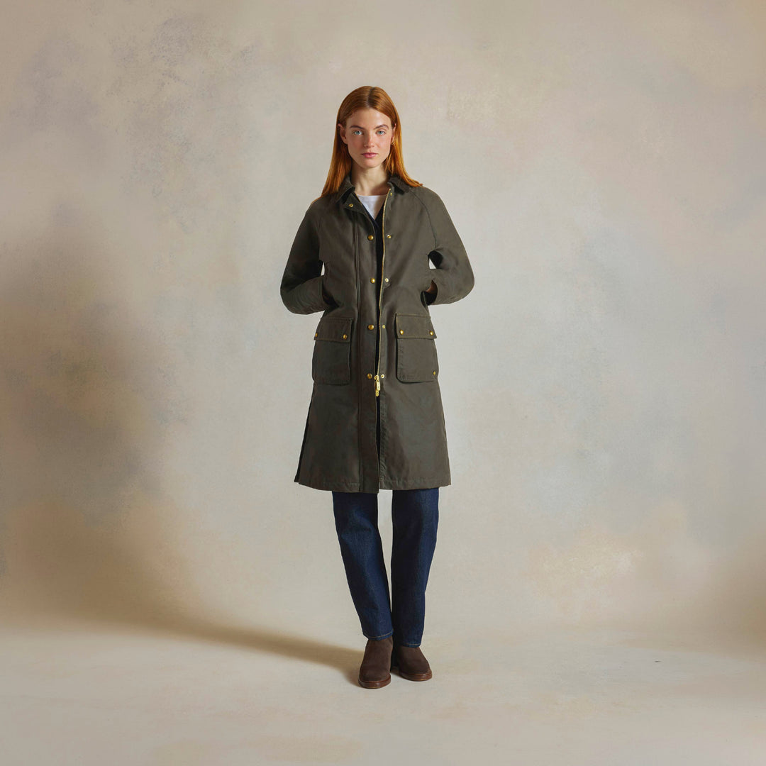 Nina Wax Coat - Clay - Coats