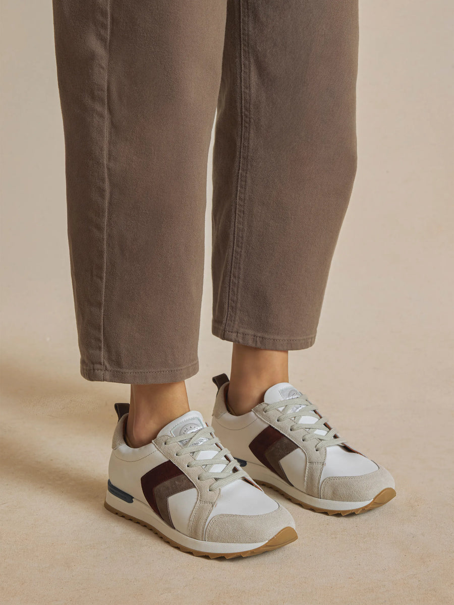 The Xandra - Xandra - White - Port & Deep Taupe