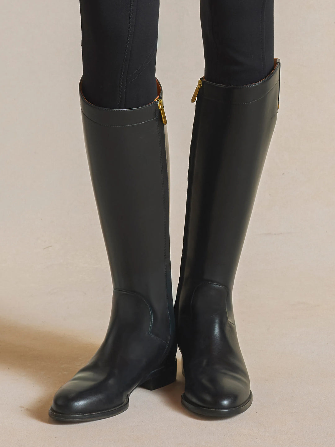 Fairford - Black Leather - Tall Boots
