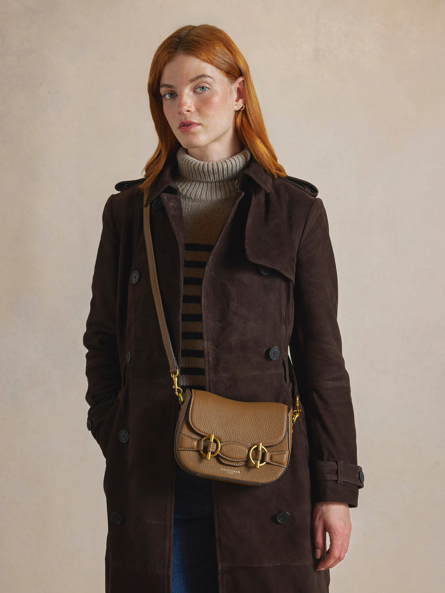 Connie - Women's Handbag - Tan Leather