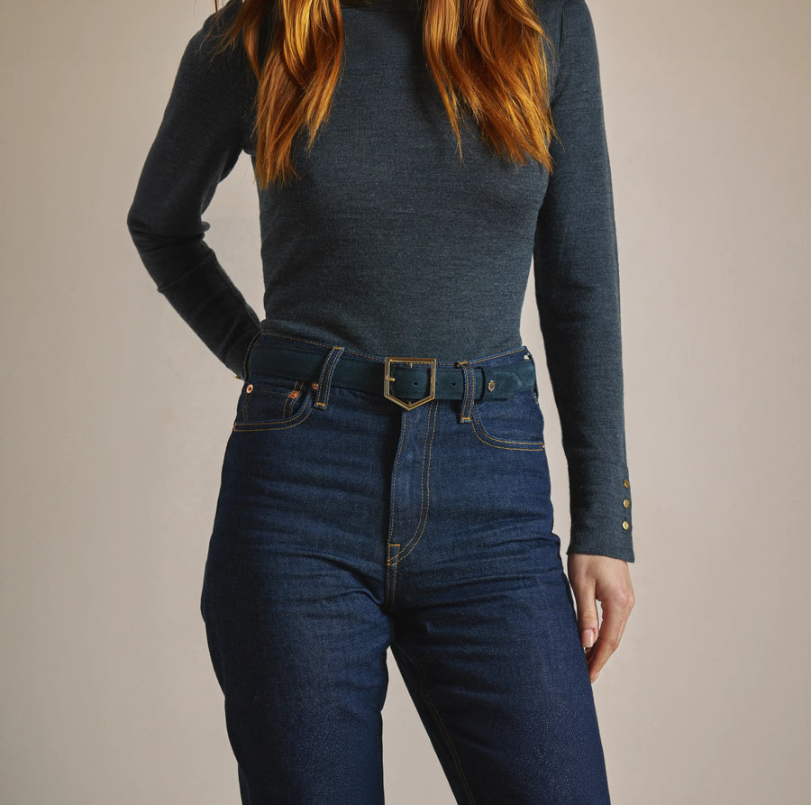 Felbrigg - Women's Belt - Teal Suede