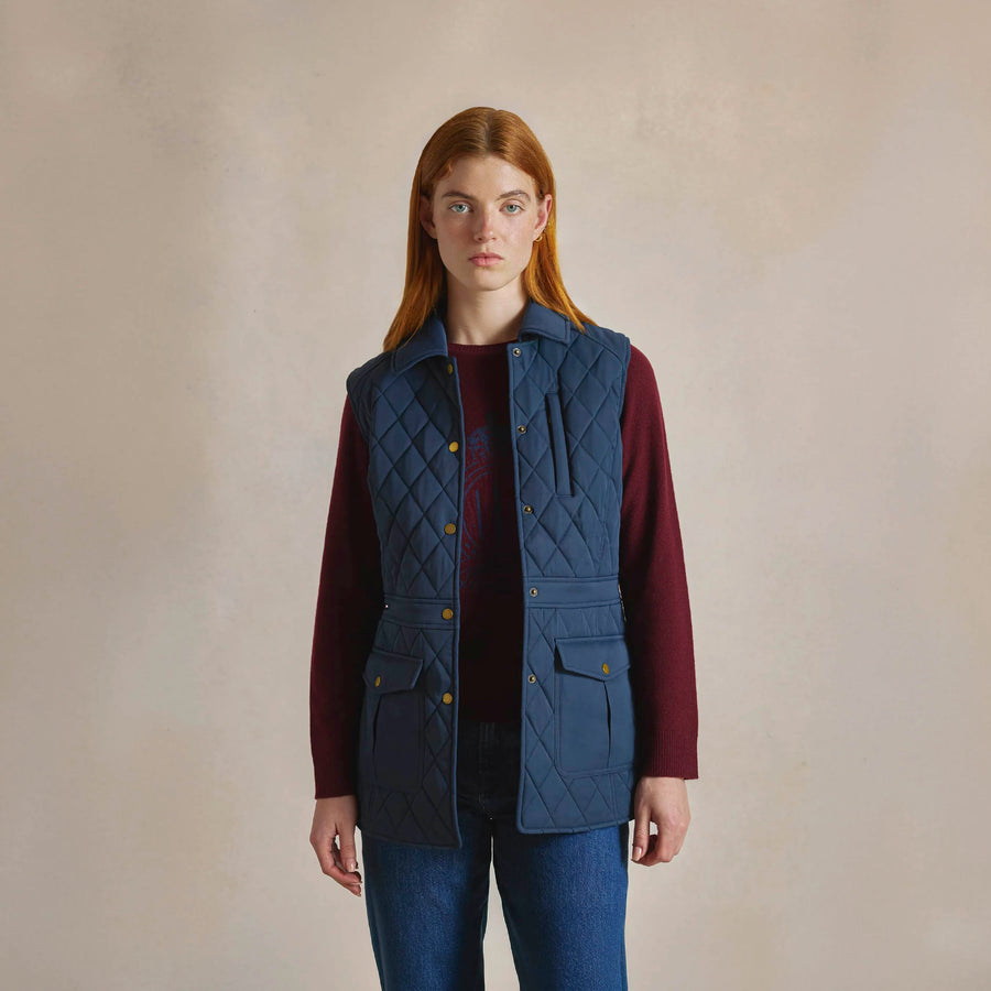 Martha - Martha Quilted Gilet - Navy