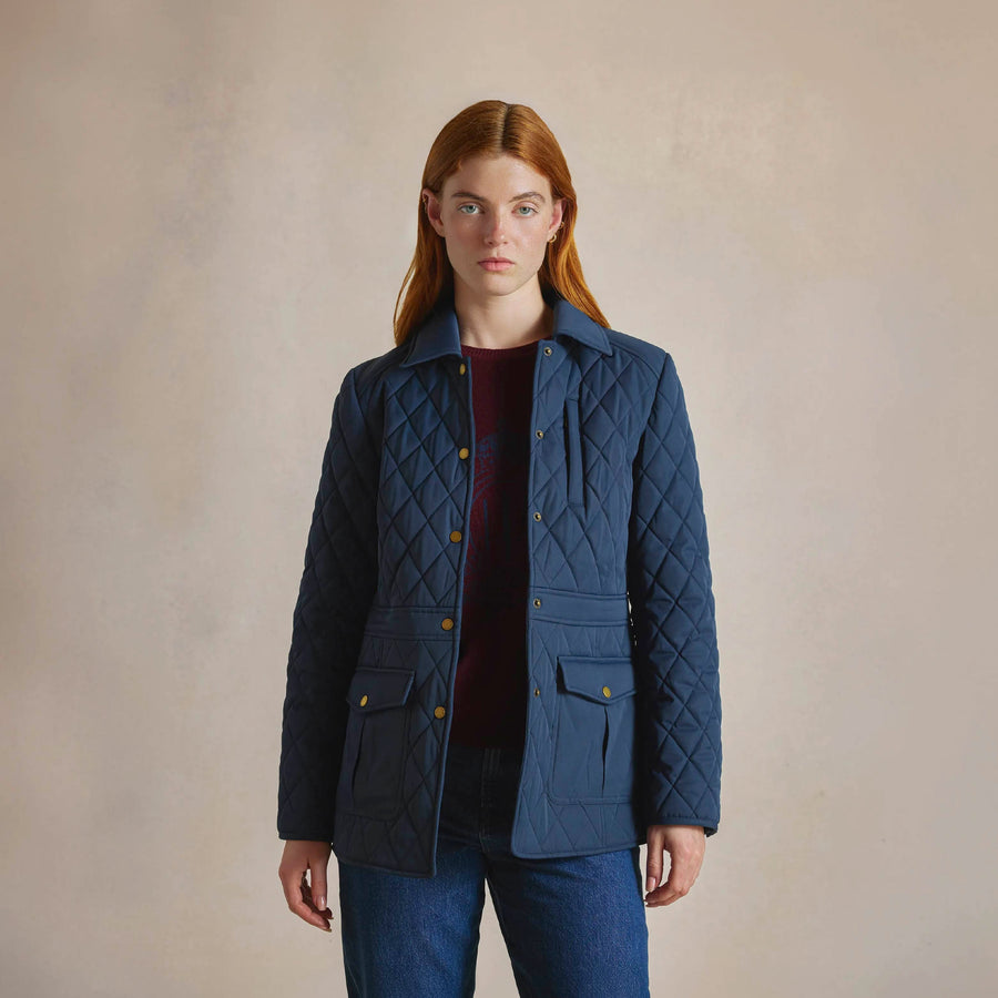 Martha - Martha Quilted Jacket - Navy