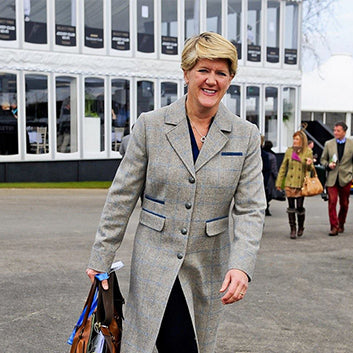 March 2016: Clare Balding wears Regina Boots to Cheltenham