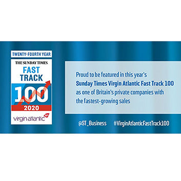 November 2020: Listed as no. 88 in the Fast Track 100 Fastest Growing Private Companies