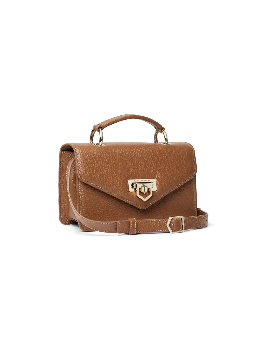 Loxley Mini Cross Body Bag - Pebbled Tan Leather - Bags