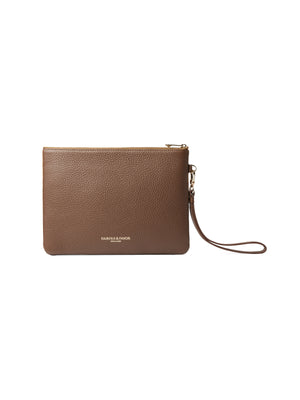 The Highbury Clutch - Quilted Tan