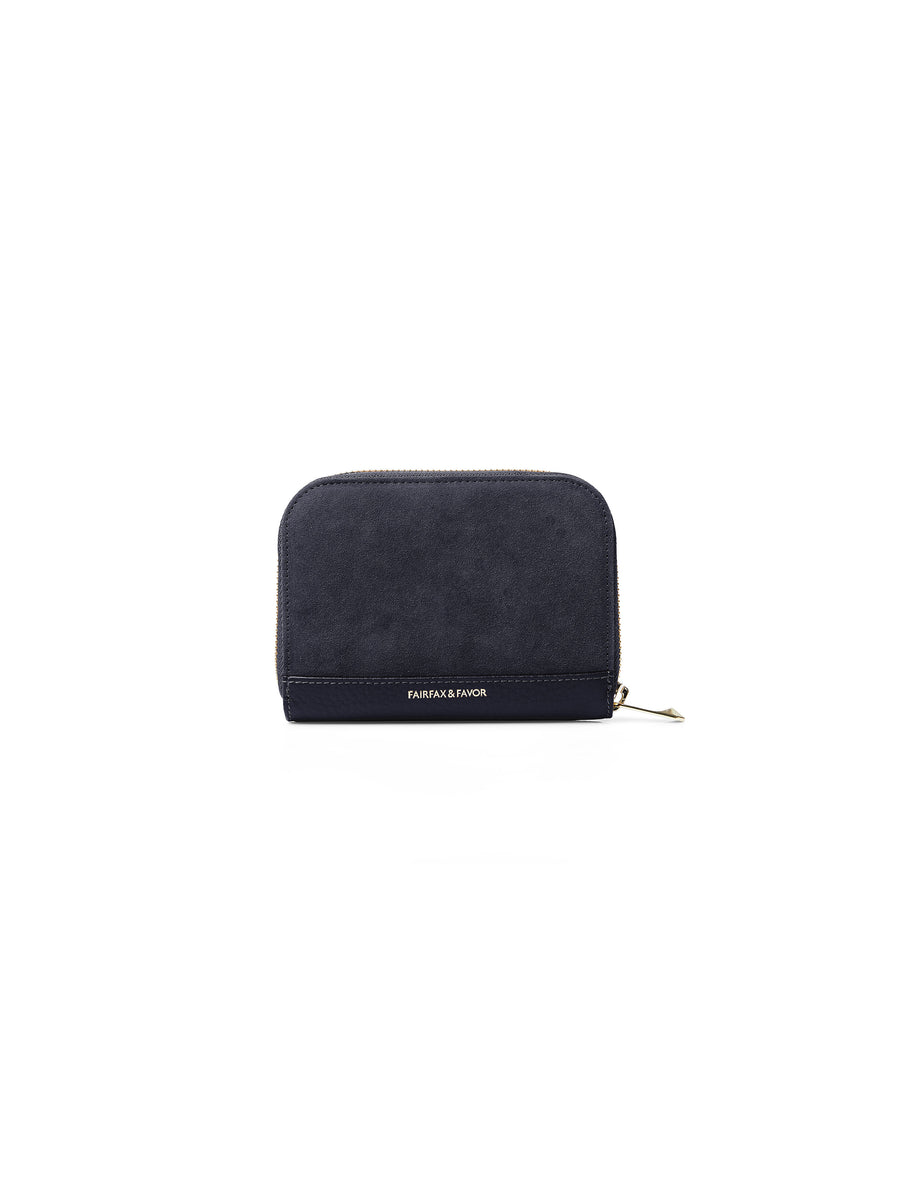The Salisbury - Women's Coin Purse - Navy Suede