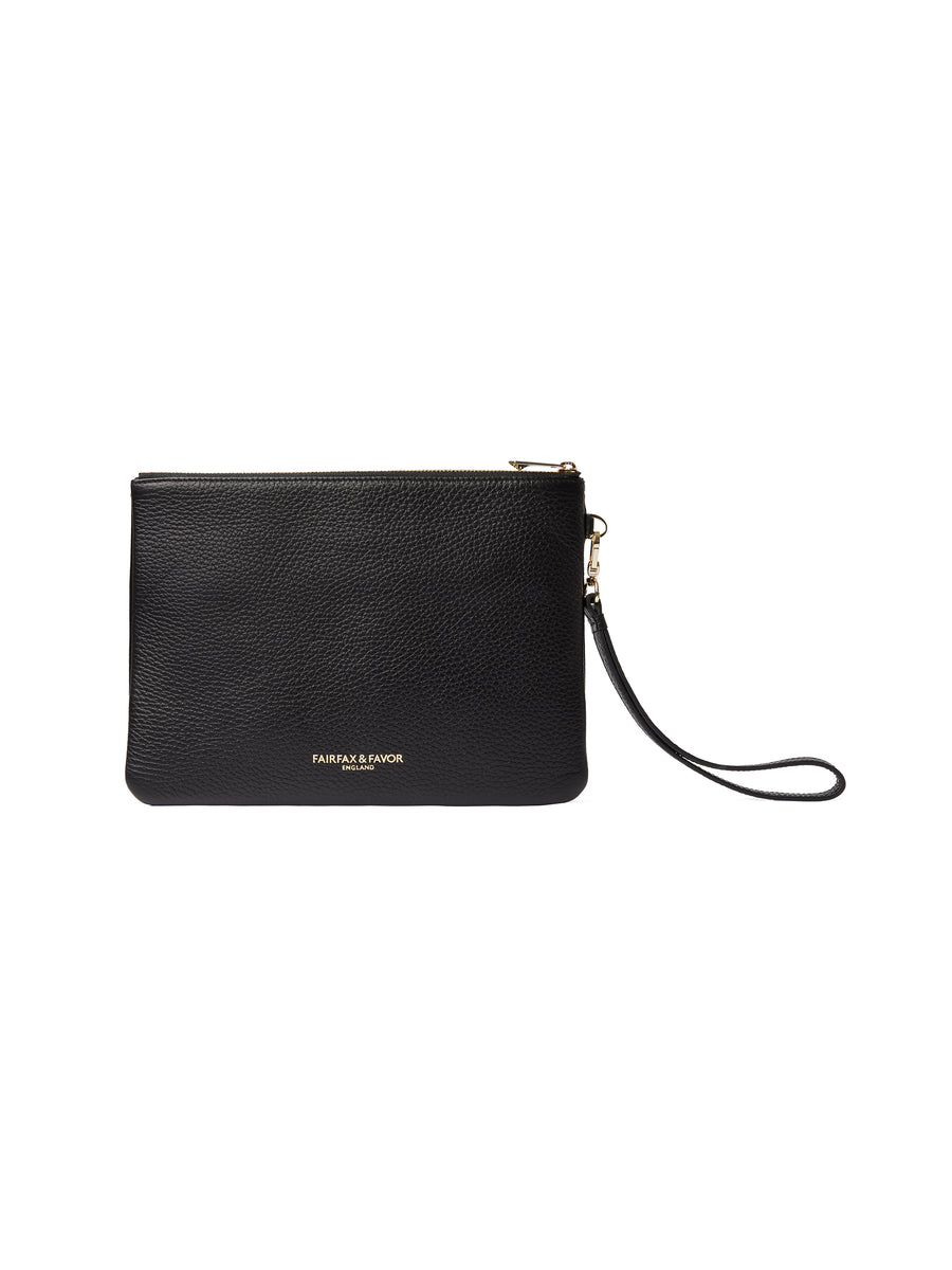 The Highbury - Women's Clutch Bag - Black Velvet