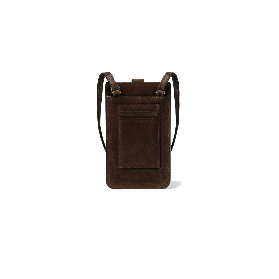 Phone Pouch - Chocolate Suede - SLGs