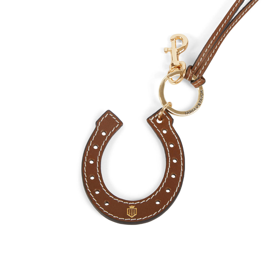 Bag Charm - Horse Shoe Bag Charm Tan Leather