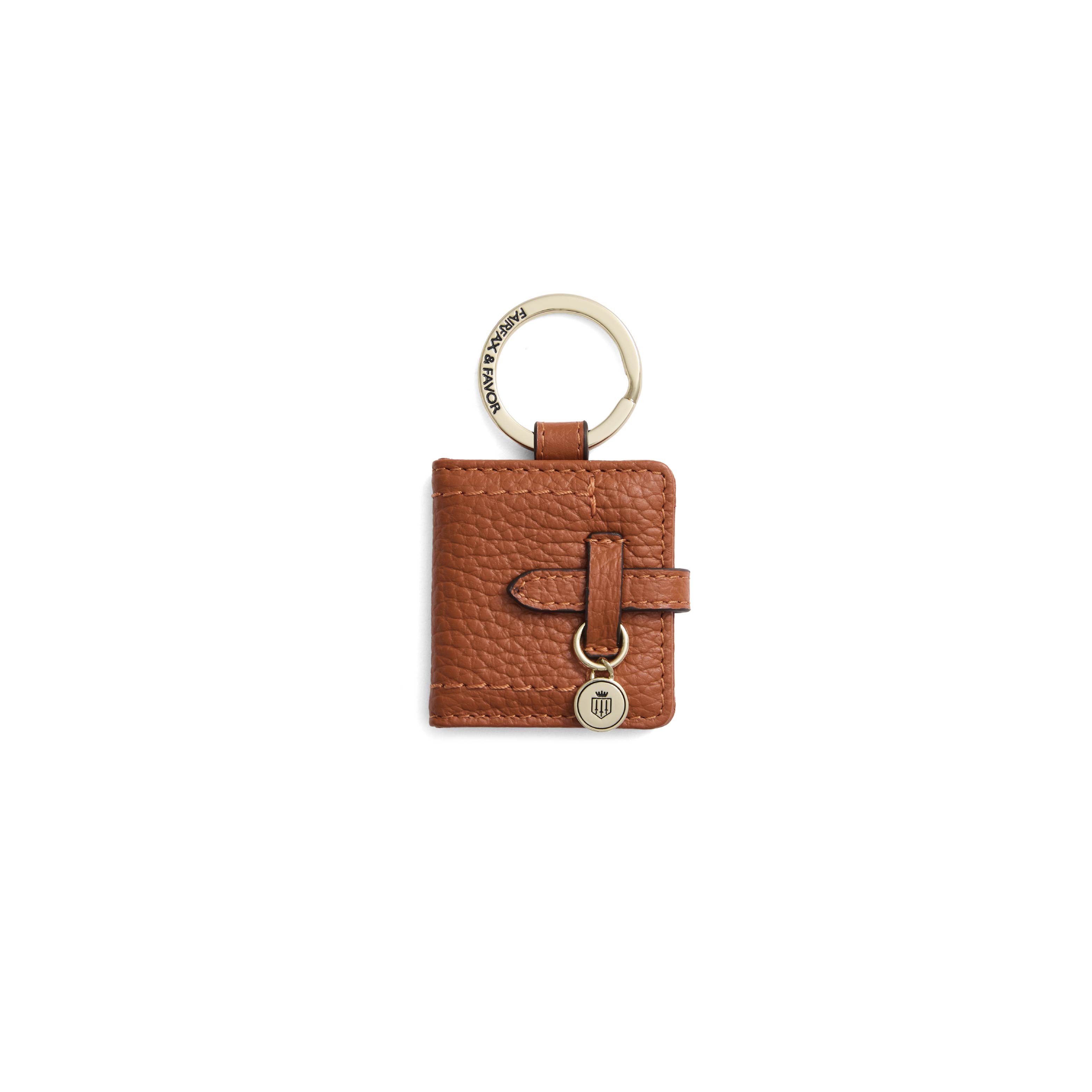 Photo Holder Key Ring - Orange Leather – Fairfax & Favor