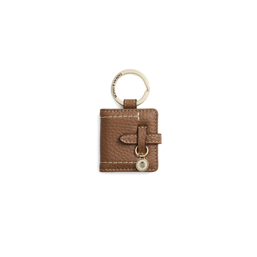 Key Ring - Photo Holder Key Ring - Tan Leather