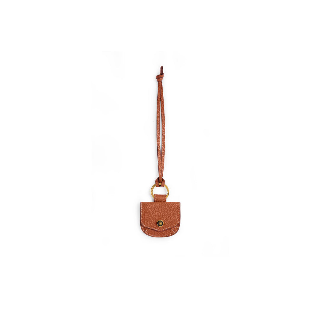 Purse Bag Charm Orange Leather - Other