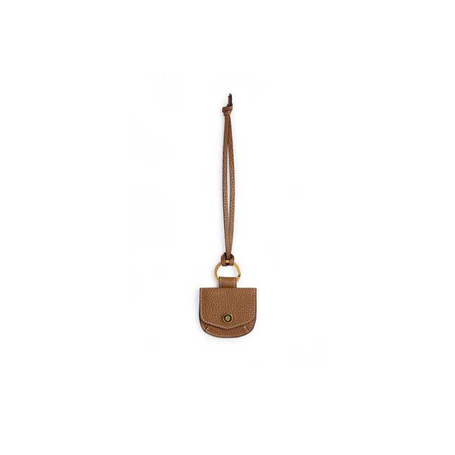 Bag Charm - Purse Bag Charm - Tan Leather