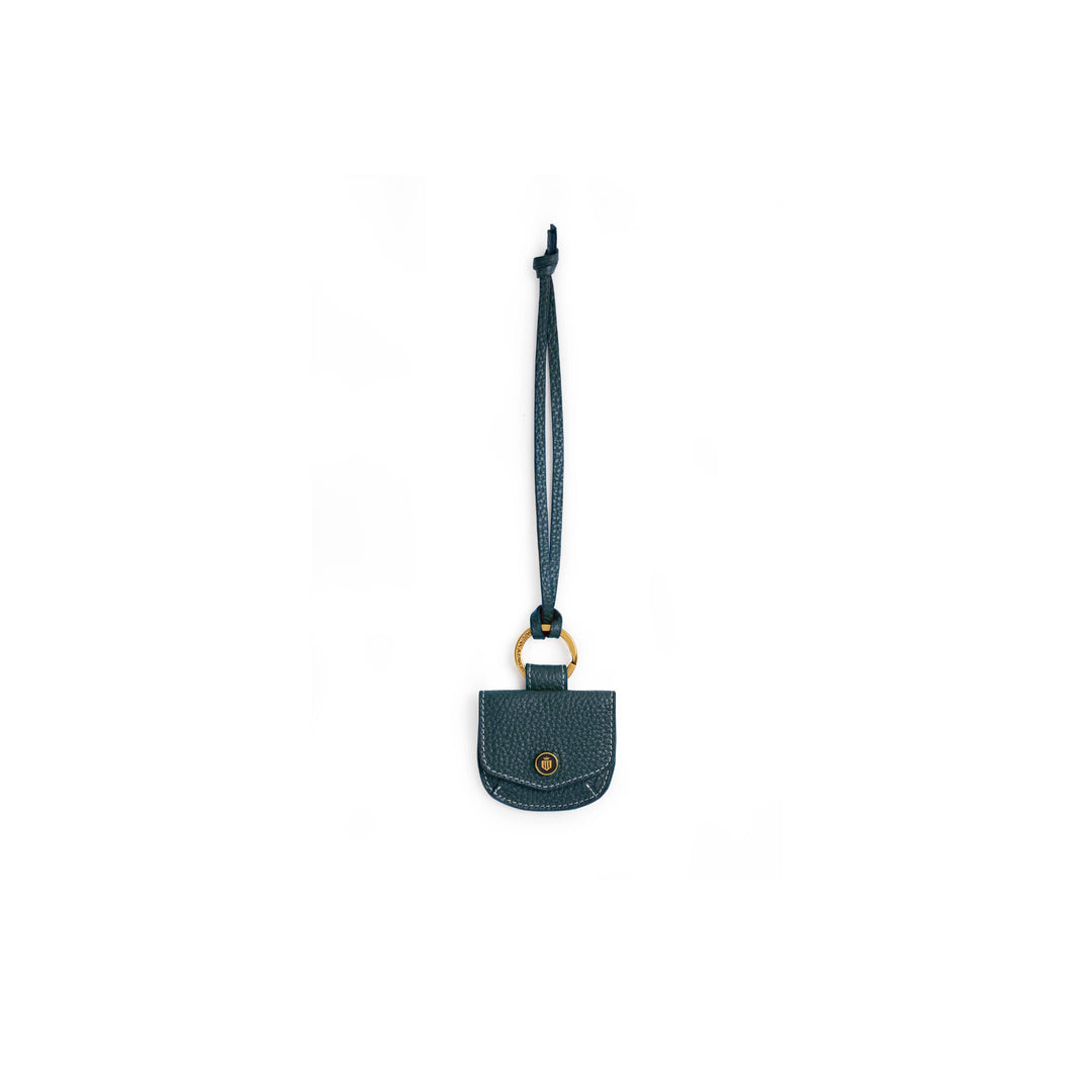 Purse Bag Charm Teal Leather - Other