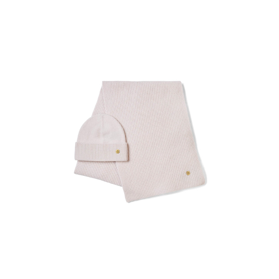 Signature Scarf and Hat Gift Set - Signature Hat and Scarf Gift Set - Ecru