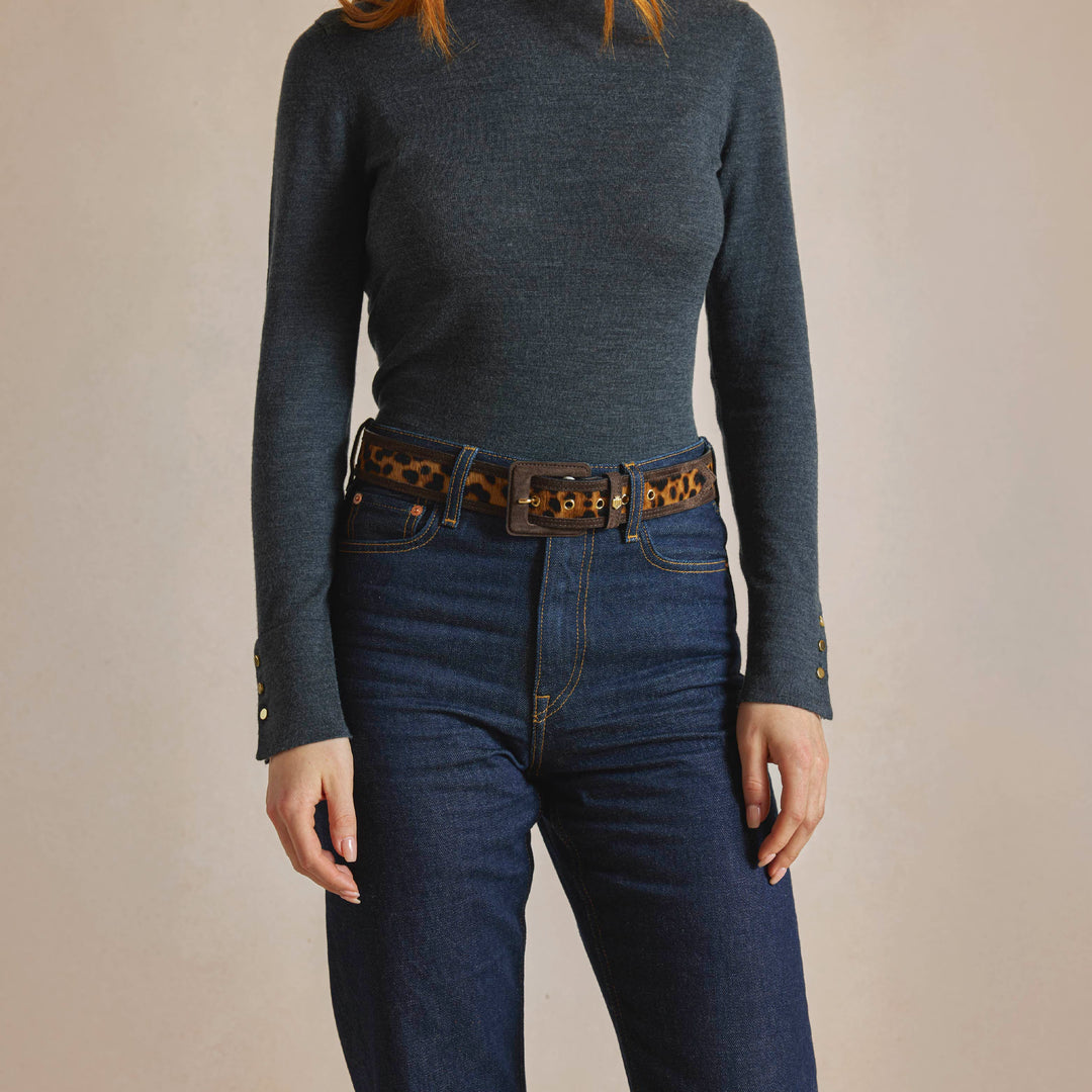 Marseille Belt - Leopard Haircalf - SLGs