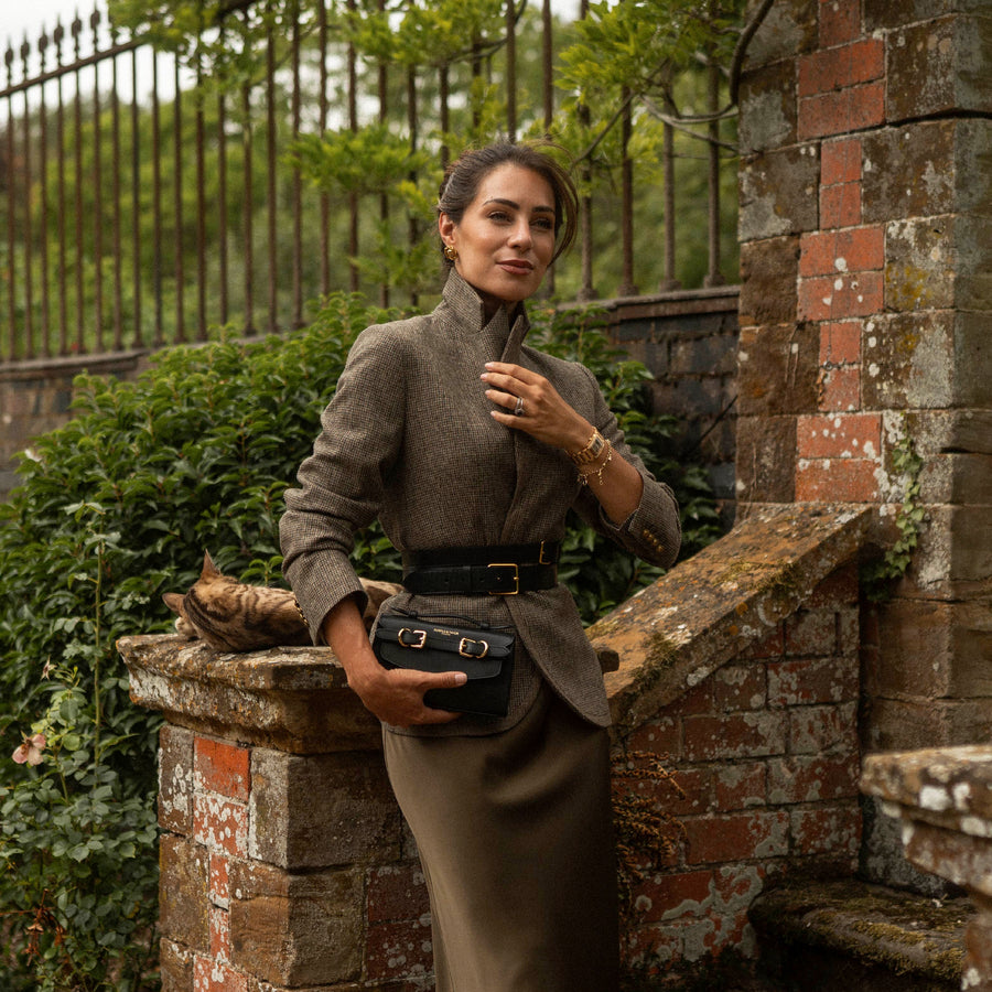 Town and Country Collection - Town & Country Collection - Mini Clutch Bag - Black Leather