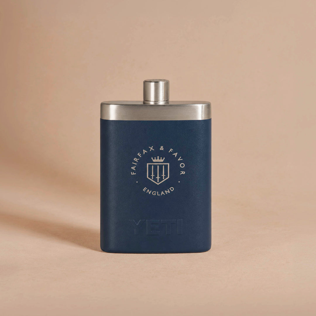 YETI 207ml Rambler Flask - Navy - Lifestyle