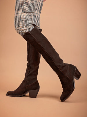 The Heeled Belgravia - Chocolate Suede