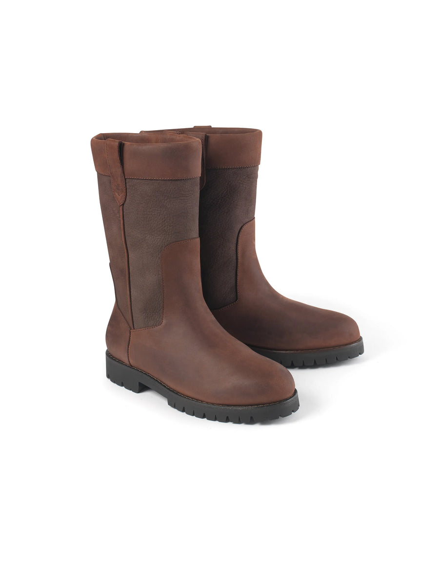 Burghley Mid Calf - Mahogany Leather - Mid Calf Boots
