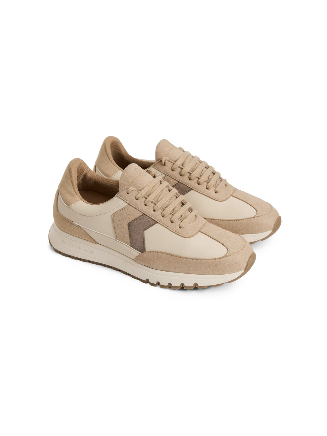Harpley Waterproof Trainer - Off White & Nude - Trainers