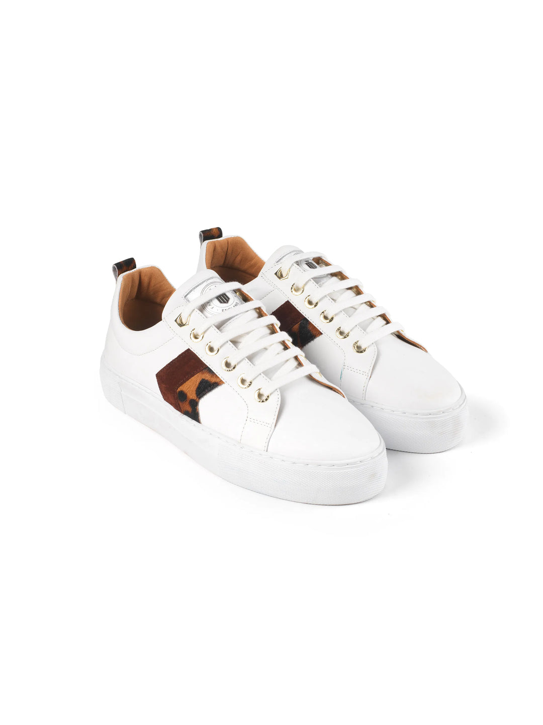 Alexandra Platform - White - Leopard & Port - Trainers
