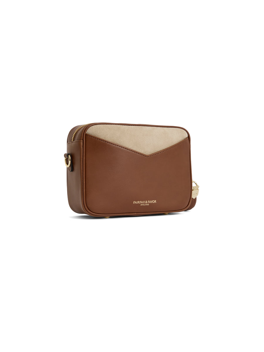 The Finsbury - Women's Cross Body Bag - Tan & Stone