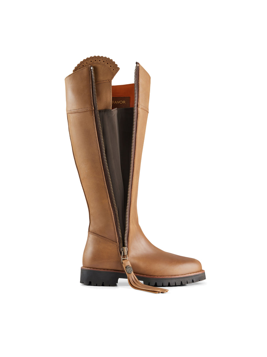 The Explorer - Women's Waterproof Boots - Oak Leather, Narrow Calf