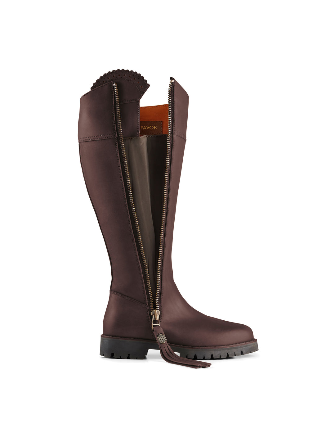 Explorer (Sporting Fit) - Mahogany Leather - Tall Boots