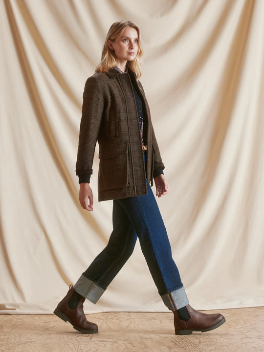 Sheepskin Boudica - Women's Mahogany Ankle Boots | Fairfax & Favor
