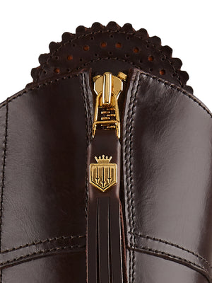High Heeled Regina (Regular Fit) - Mahogany Leather