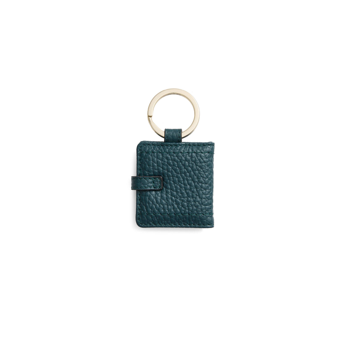 Photo Holder Key Ring Teal Leather - Other