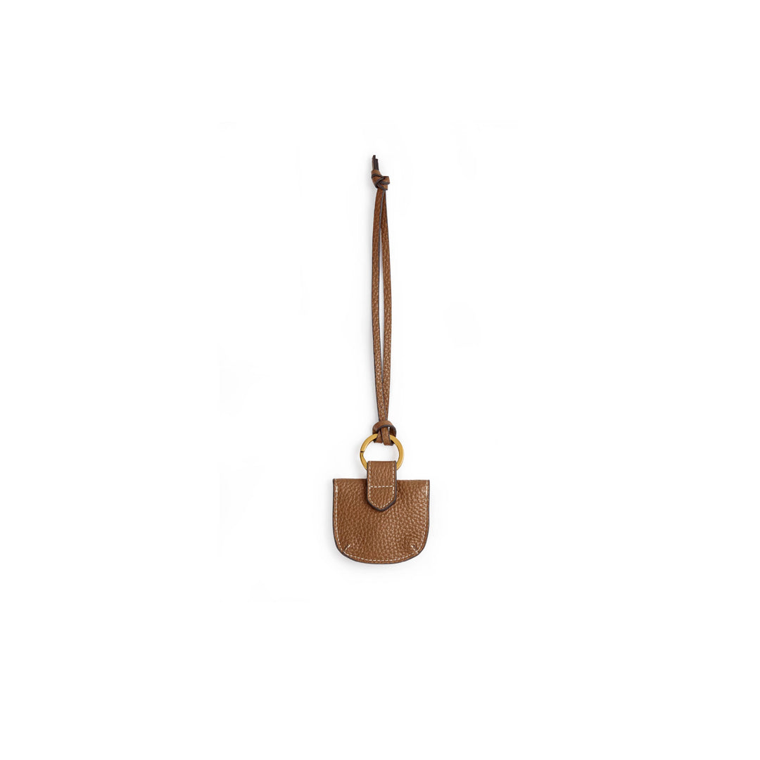 Purse Bag Charm Tan Leather - Other