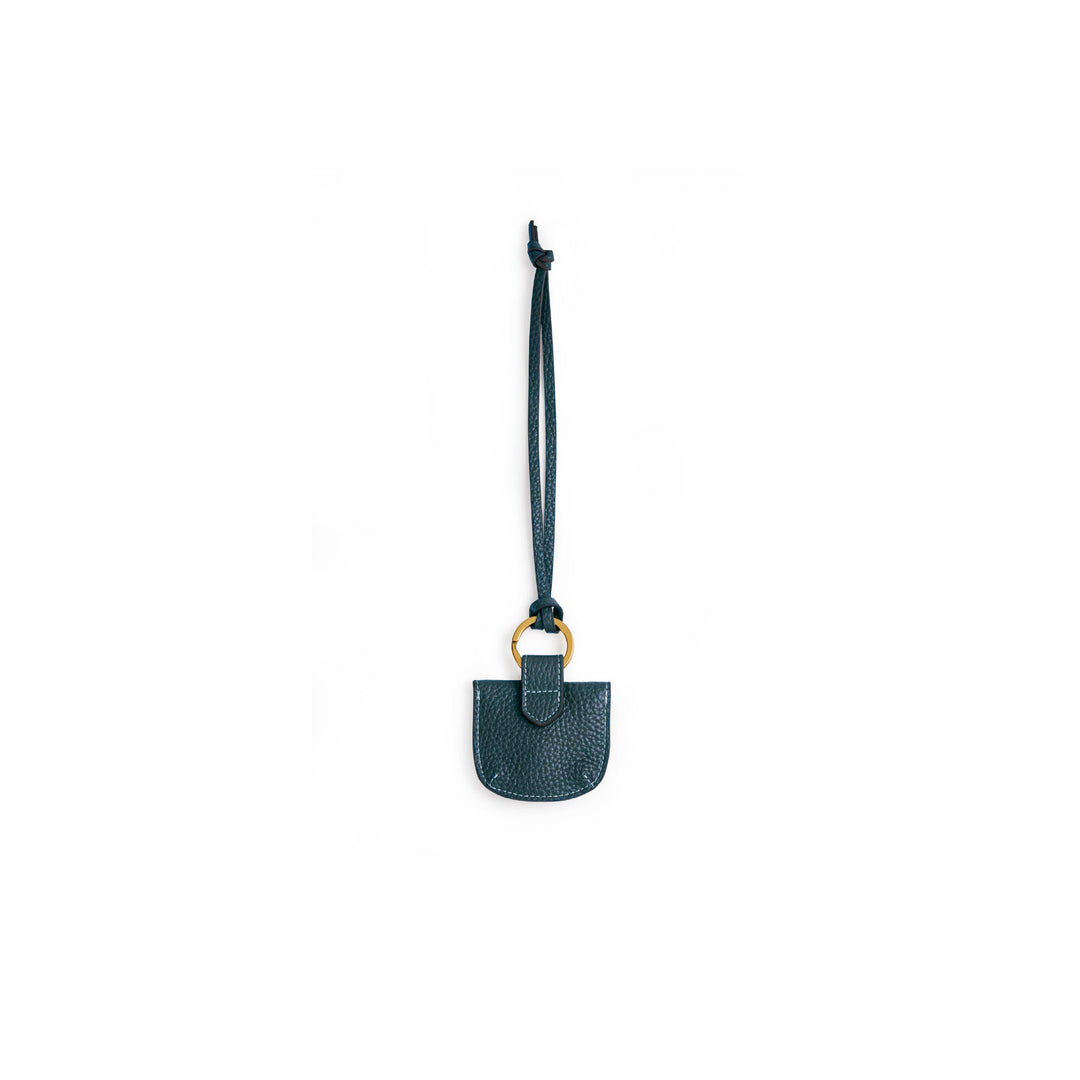 Purse Bag Charm Teal Leather - Other