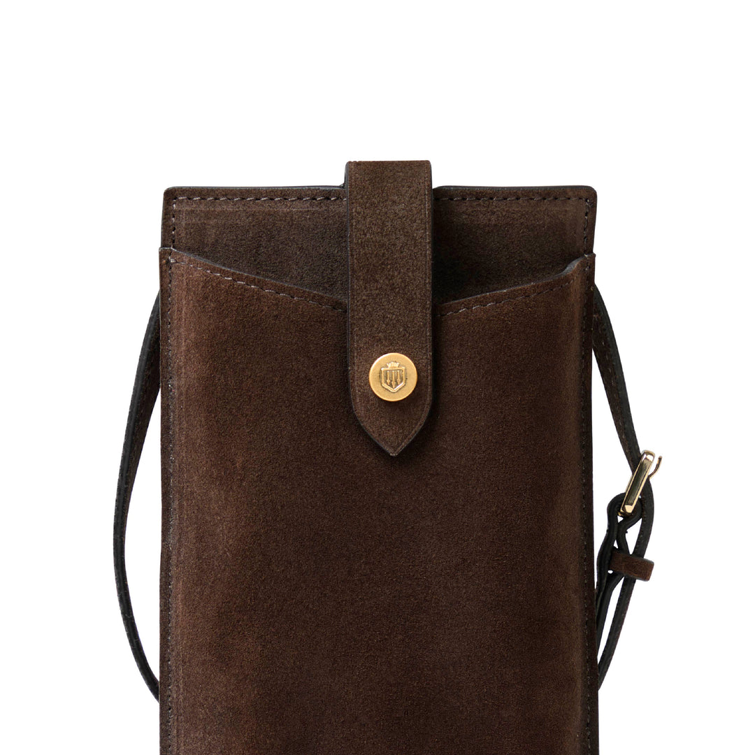 Phone Pouch - Chocolate Suede - SLGs